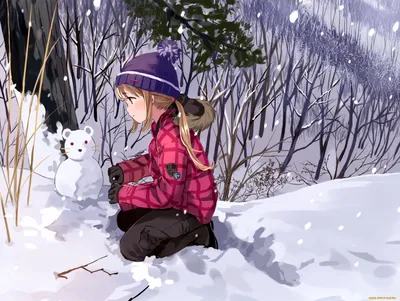Двумерный космический рисунок Seiyu Anime YouTube, зима-девушка, черные  волосы, другие, девушка png | Klipartz