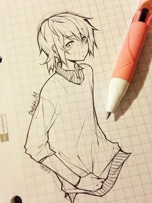 Милые аниме картинки для срисовки карандашом (45 шт)