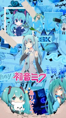 Hatsune Miku wallpaper | Стикер-арт, Хацунэ мику, Милые рисунки