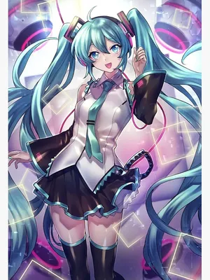 Anime Hatsune Miku on Stage\" Poster for Sale by Grakeniee | Redbubble