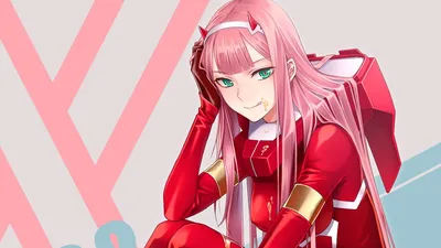 Аниме брелок Милый во Франксе (02 с надписями) Darling in the Franxx  ZeroTwo Акриловый купить в интернет магазине в Москве с доставкой по РФ