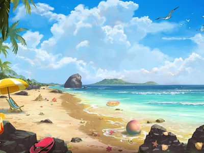 Аниме девушки на пляже — играть онлайн бесплатно на сервисе Яндекс Игры