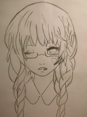 Как нарисовать аниме арт девушку карандашом поэтапно