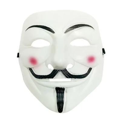 Маска Анонимуса белая / Карнавальная маска Гая Фокса V - значит Вендетта -  купить по доступным ценам в интернет-магазине OZON (263290851)
