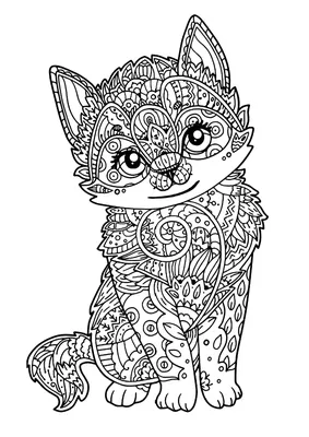 Раскраски антистресс с кошками - YouLoveIt.ru