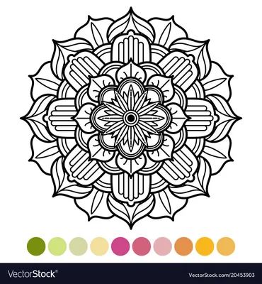 Antistress coloring book with geometric Royalty Free Vector