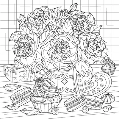 Adult antistress coloring page Royalty Free Vector Image