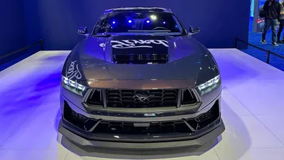 Front Bumper Roush Style Accent Overlay - Satin Black | 2018-2023 Ford  Mustang - Premium Auto Styling