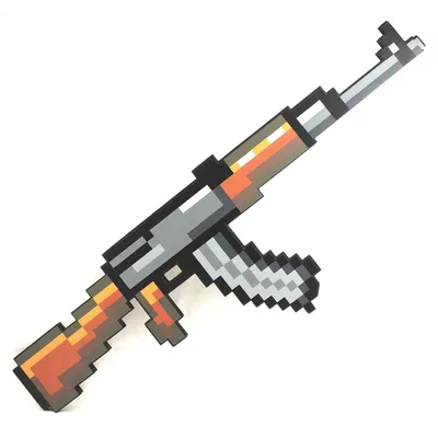 ᐉ Пиксельный автомат AK-47 Minecraft CS GO MGuns 88 см