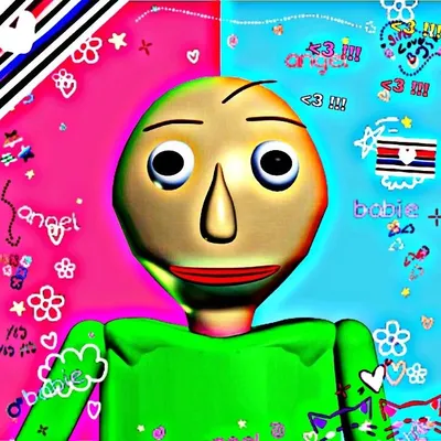 Baldi character in a suit on Craiyon