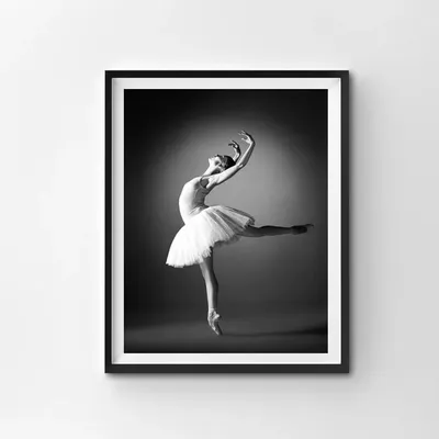 Купить Черно-белые балетки для девочек, балерина, постеры и принты,  танцовщица, холст, картина, настенная художественная картина, домашний  декор для гостиной | Joom