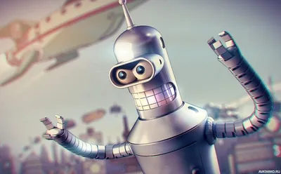 Блестящий 3D робот Бендер из Футурамы - аватары, картинки, фотографии |  Футурама, Роботы, Картинки