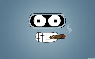 Лицо Бендера с сигарой из Футурамы — Арт картинки