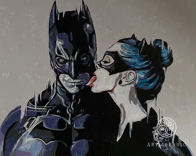 Картина по номерам \"Бэтмен и женщина Кошка\"