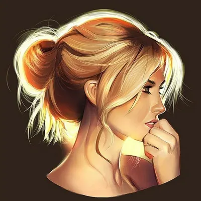 Нарисованная блондинка - 75 фото