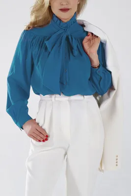 Купить Модные открытые женские кружевные блузки с длинными рукавами,  однотонные плиссированные винтажные блузки с v-образным вырезом, женские  повседневные тонкие белые рубашки | Joom