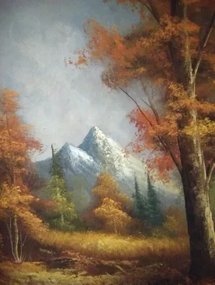 Горный пейзаж по мотивам картин Боба Росса | Студия творчества «Краски»