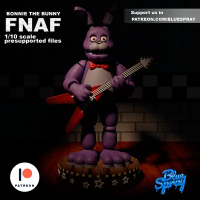 Файл STL Бонни - Five Nights at Freddy's 🦸・3D-печатная модель для  загрузки・Cults