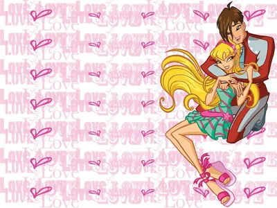 Раскраски брендон, Раскраска Стелла и Брендон Клуб Винкс Winx club.