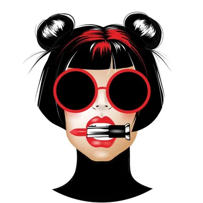 Брюнетка в красных очках: аватарки для девушки - SY | Картинки, Рисунки,  Рисунок