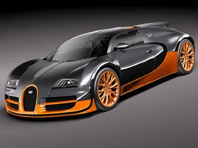 Pre-Order) Mortal Bugatti Veyron Super Sport in Black/Orange With Adj •  Lot57Supplies Diecast Shop
