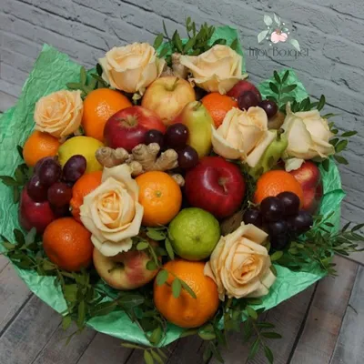 Вкусный букет из фруктов и ягод | Цветы Вологда | Доставка цветов в Вологде  | Магазин Цветочница