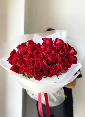 Букет розовых роз от 19 шт. за 6 590 руб. | Бесплатная доставка цветов по  Москве