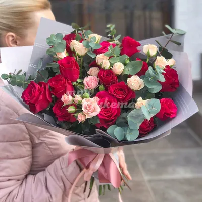 Букет белых роз - 131 шт. за 24 990 руб. | Бесплатная доставка цветов по  Москве
