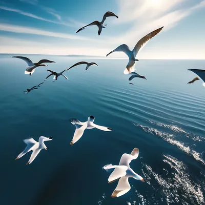 Чайка над морем (50 фото) - 50 фото