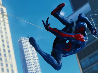 Скачать Marvel's Spider-Man \"Улучшенный костюм Человек-паук 2099\" - Скины