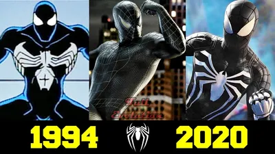 Эндрю Гарфилд в черном костюме-симбиоте на арте фильма «Новый Человек-паук  3» от художника