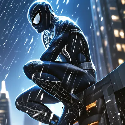 Фигурка Человек-паук в черном костюме Spider-Man 30 см - купить в  Starfriend, цена на Мегамаркет