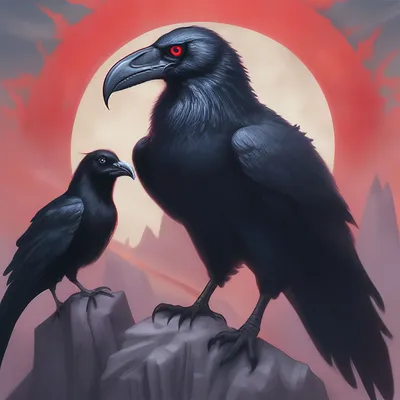 Черная ворона мяса и черный ворон, стоят на земле и смотрят, фотографии  Ворона, птица Стоковое Изображение - изображение насчитывающей пернатый,  клюв: 200541423