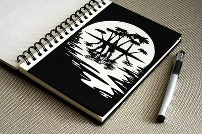 Срисовки для скетчбука черной ручкой (70 фото) ✏