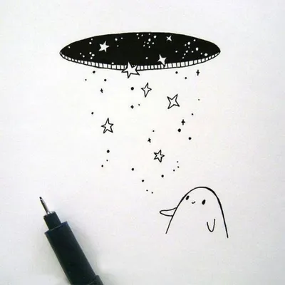 Рисунки черной ручкой для начинающих в скетчбук легкие и красивые (50 фото)  » рисунки для срисовки на Газ-квас.ком