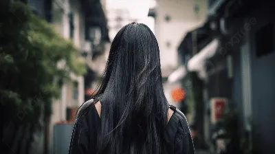 Черные волосы со спины (74 фото)