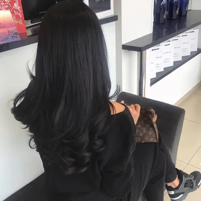Natural color but added long layers and texture. Finished off with beachy  waves | Long hair styles, Hair styles, Dark brunette hair