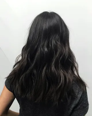 Черные волосы со спины - 73 фото