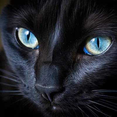 Черный Кот Голубыми Глазами стоковое фото ©clasesderetoque@gmail.com  473095228