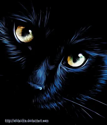 Черная Кошка Большими Голубыми Глазами Изолирована Бежевом Фоне Милый  Мультяшный Векторное изображение ©vikky_arts 375188866