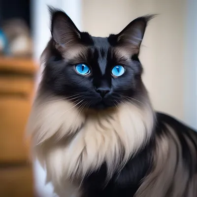 Черный кот с синими глазами арт - Фонопедия.ру