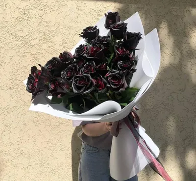 Черные розы 9 шт. купить с доставкой в Москве. Цена от 3150 ₽