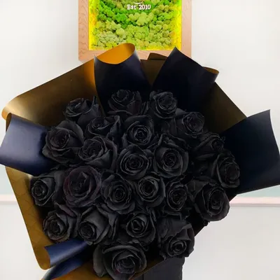 Черные розы 25 шт. купить с доставкой в Москве. Цена от 6750 ₽
