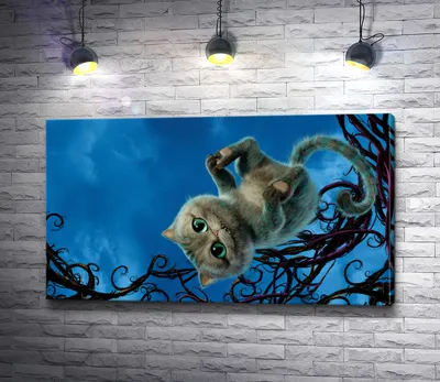 Домашний декор, HD картины с принтом Чеширского кота, картина на стену,  Алиса в стране чудес, модульный холст, плакат, современный фон для кровати  | AliExpress