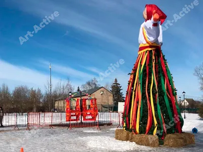 Чучело масленицы с узорами под хохлому | Чучело, Поделки в колледже,  Детские поделки