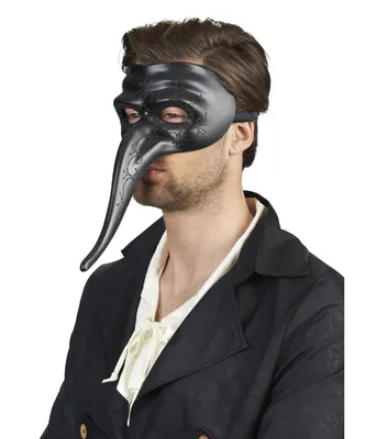 Черная маска чумного доктора, пластик (Германия) купить в Ставрополе