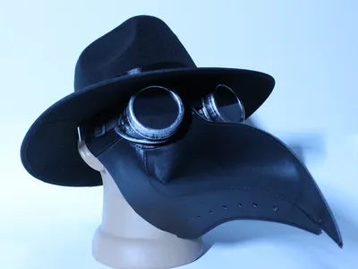 Маска Чумного Доктора в шляпе с очками гогглы (ID#1078926236), цена: 995 ₴,  купить на Prom.ua