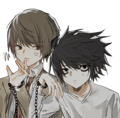 Light Yagami and L Lawliet• | Death note, L x light, L and light