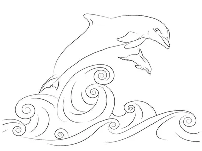 Как нарисовать дельфина поэтапно карандашом? Как нарисовать дельфина в  море: рисунки для детей | Рисунки животных, Дельфины, Рисунки
