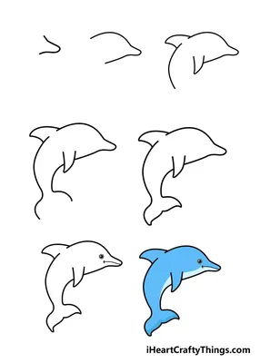 Картинки море и дельфины для срисовки (68 фото) » Картинки и статусы про  окружающий мир вокруг
